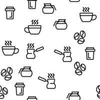 Coffee Equipment Seamless Pattern Vector