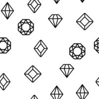 Diamonds, Gems Vector Seamless Pattern