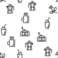 Coffee Equipment Seamless Pattern Vector