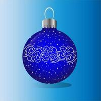 Christmas ball with ornament vector