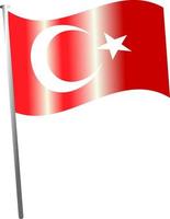 Flag of Turkey Turkiye vector