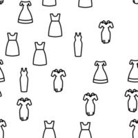 Dress Fashion Female Vector Seamless Pattern