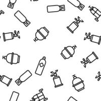 Gas Cylinder Equipment Vector Seamless Pattern