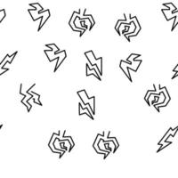 Bolt Lightning Flash Vector Seamless Pattern