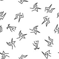 Bolt Lightning Flash Vector Seamless Pattern