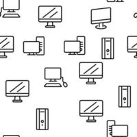 Computer Equipment Vector Seamless Pattern