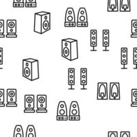 Audio Music Speakers Vector Seamless Pattern