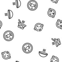 Soup Different Recipe Vector Seamless Pattern