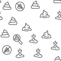 Poop Excrement Pile Vector Seamless Pattern