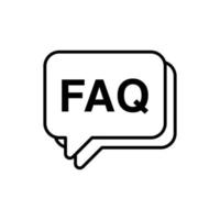 FAQ Icon Vector. Help Symbol. Clean and modern vector illustration for a website or mobile applications isolated in white background. Best used for frequently asked question icon.