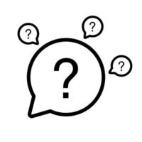 Question icon vector. Help Symbol question mark. Clean and modern vector illustration for a website or mobile applications isolated in white background. Best used for frequently asked question icon.