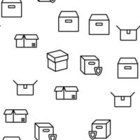 caja de cartón paquete vector de patrones sin fisuras