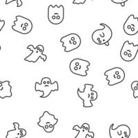 Ghost Spectre Funny Vector Seamless Pattern