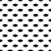 Graduation cap pattern. Graduation seamless pattern. Mortar cap pattern. Simple illustration of graduation cap vector pattern for web. Best used for graduation party.
