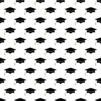 Graduation cap pattern. Graduation seamless pattern. Mortar cap pattern. Simple illustration of graduation cap vector pattern for web. Best used for graduation party.