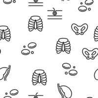 Organs Anatomical Vector Seamless Pattern