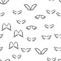 Angel Wings Flying Vector Seamless Pattern