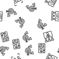 Audience Social Group Vector Seamless Pattern