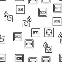 toma de corriente eléctrica vector de patrones sin fisuras
