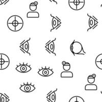 Optometry Eye Health Vector Seamless Pattern