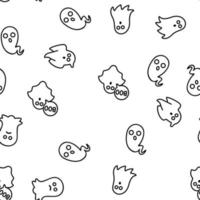 Ghost Spectre Funny Vector Seamless Pattern