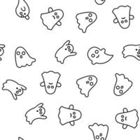 Ghost Spectre Funny Vector Seamless Pattern