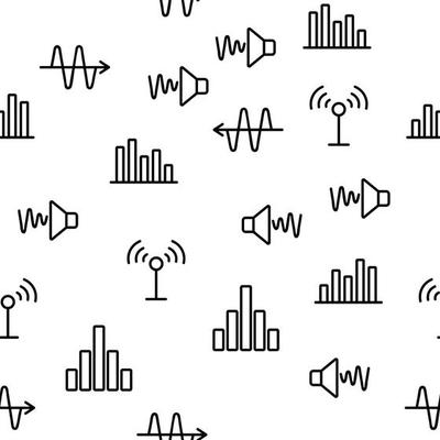 Frequency Pulse Wave Vector Seamless Pattern