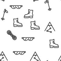 Alpinism And Mountaineering Seamless Pattern Vector