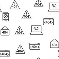 404 HTTP Error Message Vector Seamless Pattern