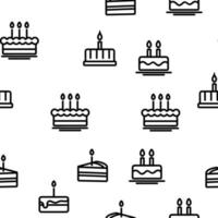 Birthday Cake Seamless Pattern Vector
