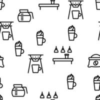 Barista Equipment Seamless Pattern Vector