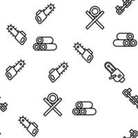 Chainsaw Vector Seamless Pattern