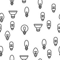 Light Bulb Vector Seamless Pattern