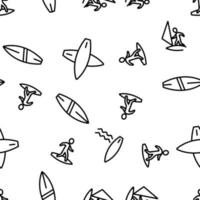 Surfboard Vector Seamless Pattern