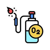 oxygen cylinder for welding color icon vector illustration
