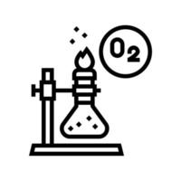 chemistry research oxygen line icon vector illustration