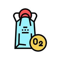 oxygen mask package color icon vector illustration