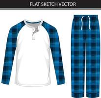 conjunto de pijama de hombre archivo vectorial vector