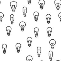 Light Bulb Vector Seamless Pattern