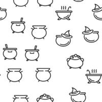 Cauldron Vector Seamless Pattern