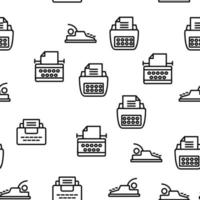 Typewriter Vector Seamless Pattern