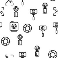 Action Camera Seamless Pattern Vector