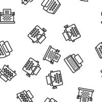 Typewriter Vector Seamless Pattern