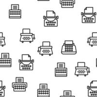 Typewriter Vector Seamless Pattern