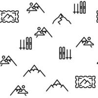 Mountain Alps Seamless Pattern Vector