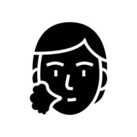 human sneezing glyph icon vector illustration