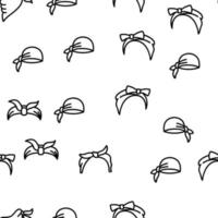 Bandana Hats Vector Seamless Pattern