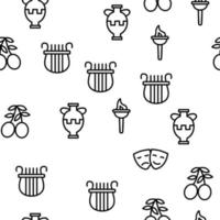 Greek Country Nation Cultural Vector Seamless Pattern
