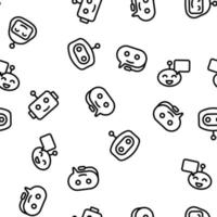 Chatbot Robot Vector Seamless Pattern