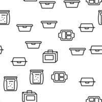 Lunch Box Vector Seamless Pattern